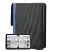 Deoyibu Álbum de tarjetas coleccionables para 900 tarjetas, álbum de recortes con 9 compartimentos, 50 páginas para organizadores de tarjetas, carpeta de PU, carpeta de tarjetas coleccionables para