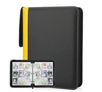 Deoyibu Álbum de tarjetas coleccionables para 900 tarjetas, álbum de recortes con 9 compartimentos, 50 páginas para organizadores de tarjetas, carpeta de PU, para tarjetas deportivas, MTG, TCG,