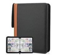 Deoyibu Álbum de tarjetas coleccionables para 900 tarjetas, álbum de recortes con 9 compartimentos, 50 páginas para organizadores de tarjetas, carpeta de PU, para tarjetas deportivas, MTG, TCG,