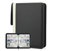 Deoyibu Álbum de tarjetas coleccionables para 900 tarjetas, álbum de recortes con 9 compartimentos, 50 páginas para organizadores de tarjetas, carpeta de PU, para tarjetas deportivas, MTG, TCG,