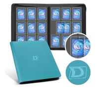 Deoyibu Toploader - Carpeta para 288 tarjetas coleccionables (9 cartas, piel sintética, para carga superior rígida de 3 x 4", ideal para TCG, MTG, etc., color verde