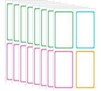 Deozu 280 etiquetas de borrado en seco, calcomanías de borrado en seco, etiquetas adhesivas impermeables, etiquetas extraíbles fáciles de despegar, notas adhesivas reutilizables para contenedores de