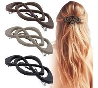 Deozu 3 clips de pasador franceses vintage, pinzas decorativas de agarre fuerte, pinzas para el pelo, accesorios para el cabello francés antideslizantes para mujeres