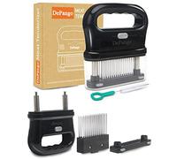 DePango Ablandador de Carne, Ablandador para carne manual, Meat Tenderizer con 48 Aguja para aAblandar Carne de Acero Inoxidable para Carne de res, pollo, cerdo, bistec y más, Grande