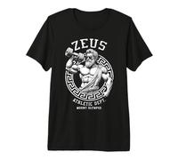 Departamento de Atletismo de Zeus Gym, Divertido Dios Griego, Entrena los músculos Camiseta Premium