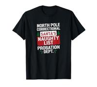 Departamento de Libertad condicional de la Lista de traviesos de Papá Noel del Polo Norte. Camiseta