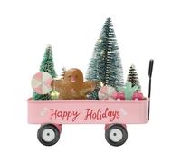 Department 56 Christmas Sparkle Happy Holidays - Carrito de pan de jengibre iluminado, 6.89 pulgadas