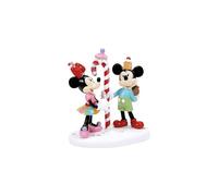 Department 56 Disney Village Accessories Mickey and Minnie Mouse Share a Treat Figurine, 3.3 Inch, Multicolor