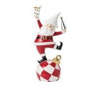 Department 56 Figura navideña de Papá Noel con árbol y Caja de Regalo, 17.52 Pulgadas