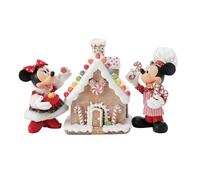 Department 56 Possible Dreams Disney Mickey y Minnie Mouse - Juego de Figuras de casa de Jengibre, 6 Pulgadas, Multicolor