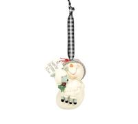 Department 56 Snowpinions Farmhouse All I Want for Christmas is Ewe Adorno Colgante de 3.07 Pulgadas, Multicolor