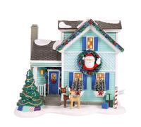 Department 56 The Original Snow Village Rudolph The Red-Nosed Reno House - Edificio iluminado, 8.07 pulgadas, multicolor