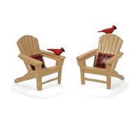 Department 56 Village Collection Accessories Best Seats Around Adirondack - Juego de Figuras de cardenales, 2.3 Pulgadas, Multicolor