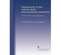 Department of the interior draft environmental statement: Three Corners grazing management