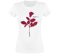 Depeche Mode Mujer Camiseta Blanco 100% algodón Regular