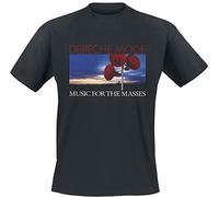 Depeche Mode Music for The Masses Hombre Camiseta Negro 100% algodón Regular