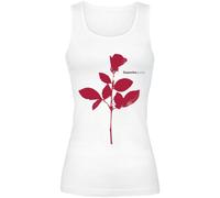 Depeche Mode Rose Mujer Top Blanco M 100% algodón Vorne Bedruckt Regular