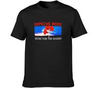 Depeche Music The Masses Black Men T-Shirt Graphic Printed Top Unisex tee(Small)