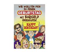 Depesche 0011673-027 - Tarjeta de felicitación de cumpleaños (neutral) con carta de dinero, inusual tarjeta de cumpleaños con música, texto y elementos móviles, incluye sobre, 14,8 x 21 cm