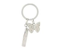 Depesche 0013720.16 Llavero de metal glamuroso, amuleto de la suerte con mariposa, llavero y mensaje de amor, para regalar