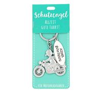 Depesche 11343-007 - Llavero de ángel Protector para Hombres y Mujeres, de Metal, Amuleto de la Suerte para Motociclistas, Ideal como pequeño Regalo para los Seres Queridos en Movimiento