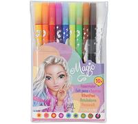 Depesche 11398 Topmodel - Juego de Bolígrafos Mágicos de Doble Fibra con Bolígrafo Magic y 9 Rotuladores con Dos Puntas Cada Uno, Juego de Bolígrafos para Escribir, Colorear y Decorar