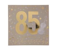 Depesche 11515-055 - Tarjeta numérica de 85º cumpleaños con música, tarjeta plegable refinada con texto en el interior original, incluye sobre, formato 15,5 x 15,5 cm