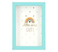 Depesche 11625-048 - Marco de fotos con texto en inglés (8,4 x 5,8 x 1,9 cm), color turquesa