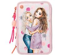 Depesche 11741 TOPModel Happy Together 3 Compartimentos con diseño de Modelo y Emoticono, Estuche lápices de Colores, Tijeras, Regla y Mucho más, Dibujo Animado, Multicolor