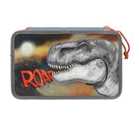 Depesche Roar 11756 Dino World 3-Compartment Pencil Case, blue, Pencil case