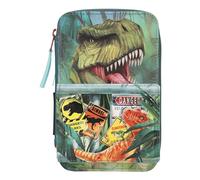 Depesche 11757 Dino World Danger-Filled 3-Compartment Pencil Case with Trex Moti