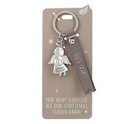 Depesche 11770-015-Llavero de ángel de la Guarda de Metal, Amuleto de la Suerte con Mensaje de Amor y Correa de Piel sintética (11770-015)