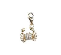Depesche 11785-062 Charms Exprésate-Colgante para Collares y Pulseras, Cangrejo, Dorado, como pequeño Regalo, Multicolor, Normal
