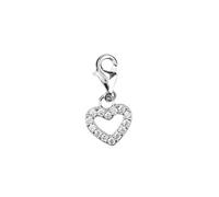 Depesche 11785-073 Charms Exprésate - Colgante para Collares y Pulseras, corazón Plateado, como pequeño Regalo