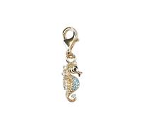 Depesche 11785-077 Charms Exprésate-Colgante para Collares y Pulseras, Caballito de mar, Dorado, como pequeño Regalo, Multicolor, Normal