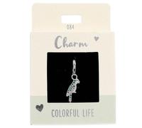 Depesche 11785-084 Charms Exprésate - Colgante para Collares y Pulseras, Loro, Plateado, como pequeño Regalo