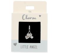 Depesche 11785-106 Charms Exprésate-Colgante para Collares y Pulseras, ángel, Plateado, como pequeño Regalo, Multicolor, Normal