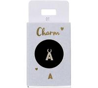Depesche 11834-001 Charm Letra A, Colgante Dorado para Collares, Pulseras y Pendientes, Ideal como pequeño Regalo, Multicolor, Normal