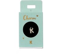 Depesche 11834-011 Charm Letra K, Colgante Dorado para Collares, Pulseras y Pendientes, Ideal como pequeño Regalo, Multicolor, Normal