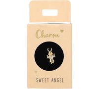 Depesche 11834-036 Charm ángel, Colgante Chapado en Oro para Collares, Pulseras y Pendientes, Ideal como pequeño Regalo, Multicolor, Normal