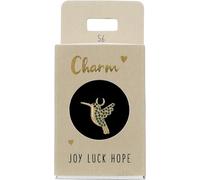 Depesche 11834-056 Charm colibrí, Colgante Chapado en Oro para Collares, Pulseras y Pendientes, Ideal como pequeño Regalo