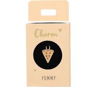 Depesche 11834-061 Charm Pizza, Colgante Chapado en Oro para Collares, Pulseras y Pendientes, Ideal como pequeño Regalo