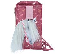 Depesche 11987 Miss Melody Wild Horses - Funda para móvil con cierre de velcro y correa de transporte, color burdeos, multicolor, ca. 20 x 11 x 2,5 cm