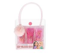 Depesche 11990 TOPModel Beauty and Me-Set Labios en bolsita para niños, 3 Brillos en Tonos Rosa con fragancias afrutadas, Multicolor, One Size