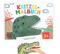 Depesche 12011 World Mini Dino-Libro 48 páginas para Crear y completar Muchos Motivos de Dinosaurios y prehistoria, Cuaderno Dibujos preimpresos, pequeños Textos, tareas para Colorear, Multicolor, S