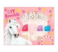 Depesche 12056 Miss Melody-Kit de Manualidades para Hacer Pulseras DIY, Incluye Cinta elástica, Muchas Cuentas, dijes e Instrucciones, Plástico Metal, Multicolor, One Size