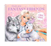 Depesche 12072 TOPModel Iceworld CREA tu Amigo 24 páginas para diseñar Criaturas fantásticas, Libro de Colorear con Hojas Pegatinas, Multicolor