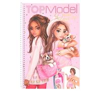 Depesche 12074 TOPModel Corgi Dress Me Up-Libro 21 páginas para diseñar Trajes y Accesorios de Modelo para Perros, Cuaderno para Colorear con 7 Hojas de Pegatinas, Multicolor, ca. 26,2 x 17,8 x 1 cm