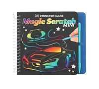 Depesche 12116 Monster Cars Mini Magic Scratch Book-con Motivos de Coches geniales, libreta con Degradado de Colores y lápiz para rascar, Multicolor, ca. 15,3 x 13,3 x 1,8 cm