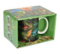 Depesche 12119 Dino World - Taza Mágica En Blanco con Efecto de Temperatura y Motivos de Dinosaurios, Taza para Beber con Asa de Porcelana, Capacidad de Llenado Aprox. 320 Ml